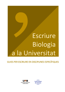 Escriure Biologia a la Universitat