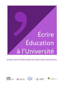 Écrire Éducation a l'Université