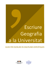 Escriure Geografia a la Universitat