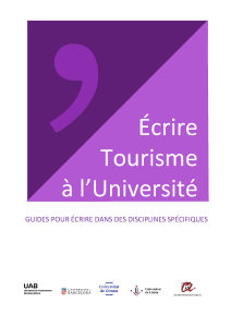 Écrire Tourisme a l'Université