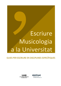 Escriure Musicologia a la Universitat