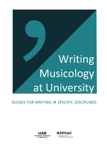 Writing Musicology at University