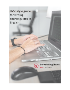 UVic Style Guide for Writing Course Guides in English